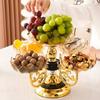 New PET Fruit Bowl with 5 Bowl Light Luxury Fruit Tray Multi Layered Rotating Snack Dessert Plate Wedding
