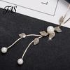 Necklace Faux Pearl Tassel Leaves Pendant Exquisite Beautiful Accessories Sweater Chain Jewelry Gift for Women
