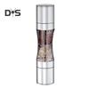 Stainless Steel Salt Grinder Adjustable Coarseness Easy To Clean Double Head 2 In 1 Grinder for Seasoning