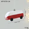 Red and White Sticky Powder Plastic Cartoon Pendant for Christmas Tree Decoration