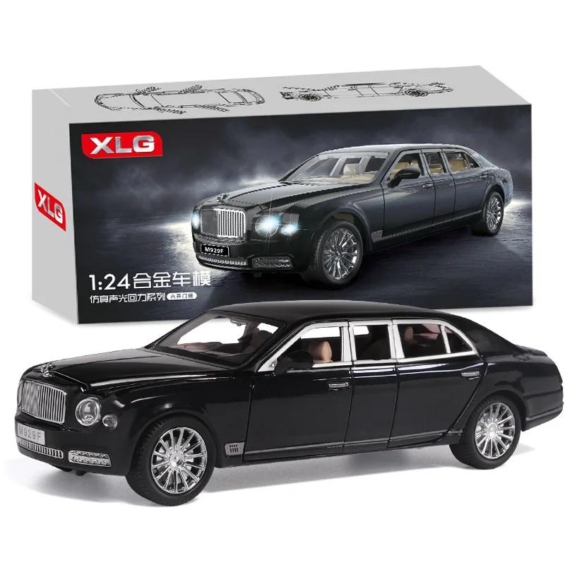 1:24 Mulsanne Auto Model Simulatie Met Geluid En Licht Openende Deur Metalen Auto Model Kinderspeelgoed Collectie Cadeau A115