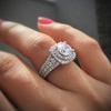 2025 Hot Selling Silver Plated Stainless Steel Rings For Women Cubic Zircon  Wedding Engagement Ring Wholesale Size 5-11