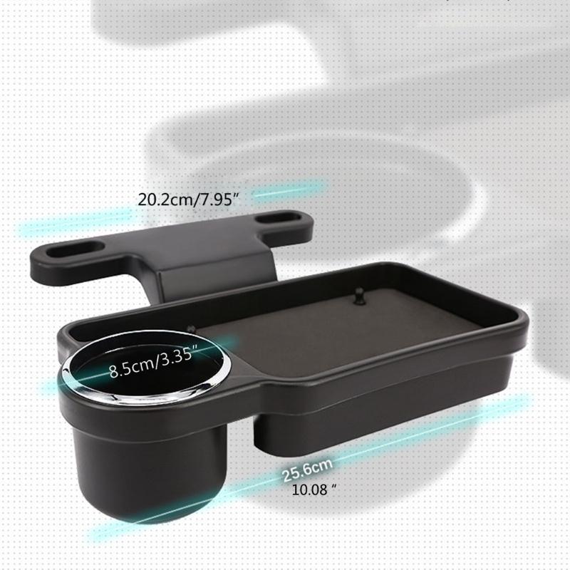 Car Rear Seat Cup Holder Foldable Back Seat Organizer Tray Car Plate Storage Rack Universal Auto Interior Accessories For Travel Daily Use