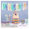 Party Unicorn Garland Rainbow Iridescent Tassel Garlands Paper Flower Wedding Decoration Birthday Baby Shower Party Decorations