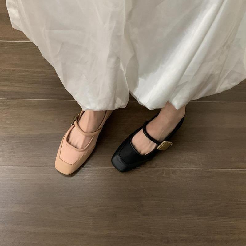 Single Shoes Female French Evening Wind Gentle Fairy Pink Mary Jane Flat Small Leather Shoes Autumn Ballet Shoes