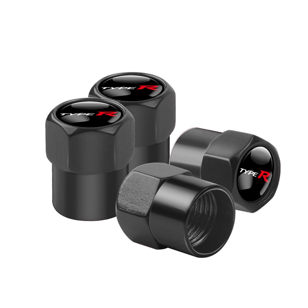 4pcs Metal Car Wheel Tire Valve Caps Stem Cover Car Accessories For Honda Fit Civic CRV Hrv CITY Accord CR-Z VTEC Vezel Insight