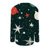Women's Fashion Print Long Sleeve Knitted Cardigan Button Up Jacket
