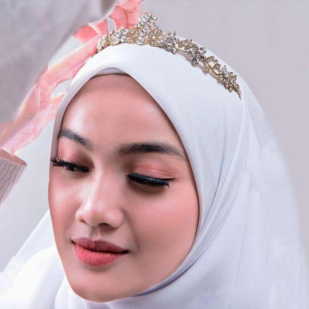 Rhinestone Crystal Bridal Tiaras Handmade Baroque Wedding Headband Silver Bride Headpiece  Wedding