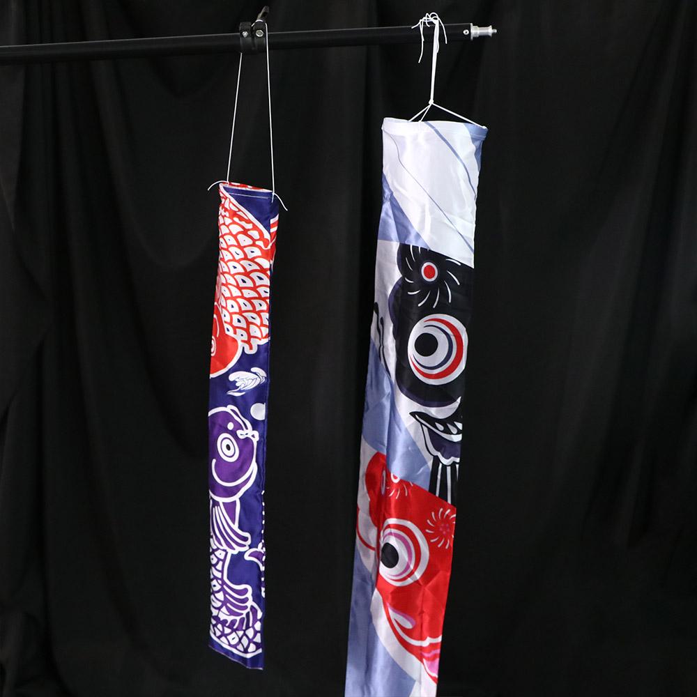 Japanese Style Outdoor Yard Decor Wind  Streamer Carp Flag Windsock Hanging Decorations Wind Chimes