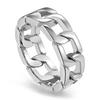 Starry Night Titanium Steel Chain Ring: Trendy Minimalist Hip Hop Style Jewelry