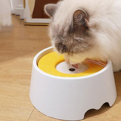 Protege Vértrebras Cervicais Cão Tigela de Água Não Molha Barba Design Flutuante Gato Tigela de Água Não Molha Boca