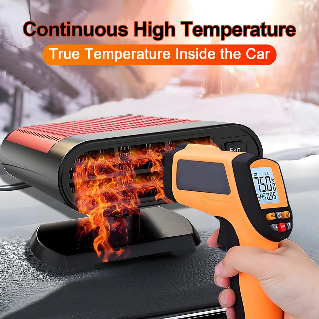 Hipacool 24V 12V Încălzitor mașină Parbriz Încălzire rapidă Dezghețare Dezaburire Purificarea aerului cald Rotație 360° Accesorii interioare