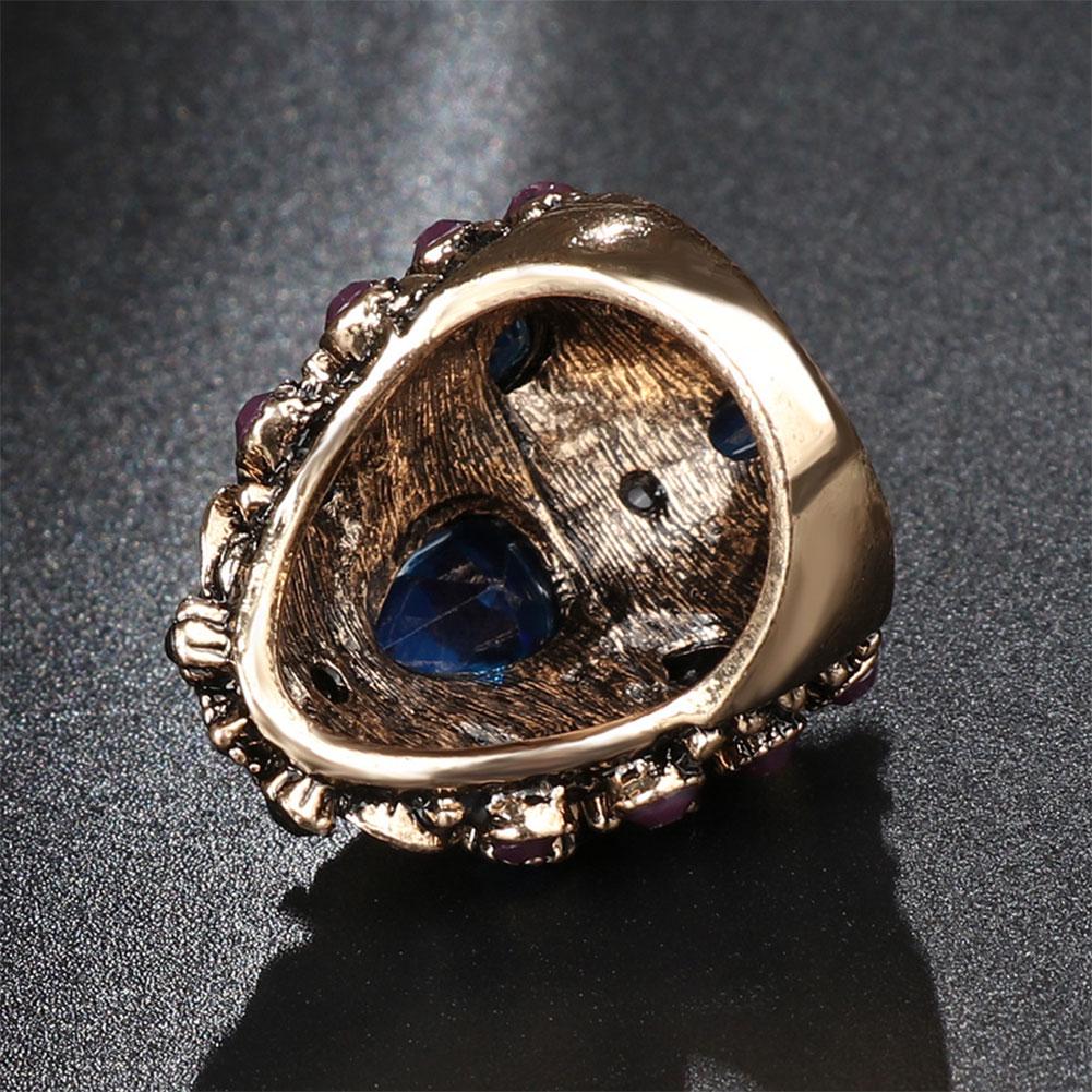 Fashion Shiny Rhinestone Punk Women Finger Ring Statement Jewelry Party Gift