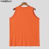 INCERUN Summer Men Deep U Neck Sleeveless Sport Casual Loose Tank Tops