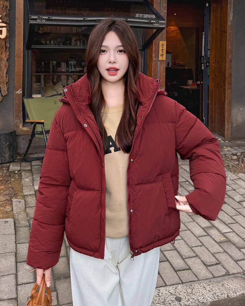 Women’s Short Windproof Thicken Warm Winter Jacket With Detachable Hood 5 Colors