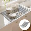 Drain Mat Silicone Drying Mat with Anti-Slip Bottom Quick-Drying Surface Kitchen Drying Pad