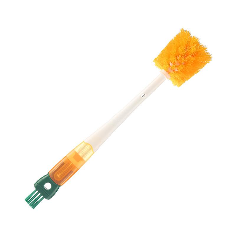 

5 в 1 набор кистей для бутылок с героями мультфильмов, длинная ручка, домашняя многофункциональная щетка для чистки чашек, насадка для чистки кухни, аксессуары для чистки оранжевый
