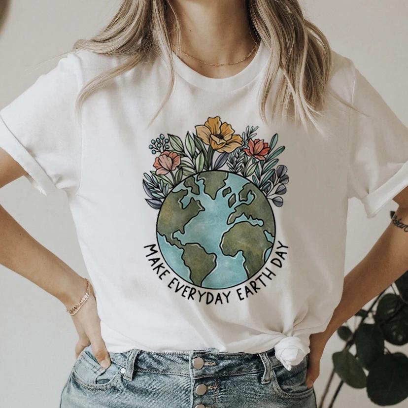 Fashion Letter Teacher Flowers 90s Print Clothing Women TShirt Aesthetics Graphic White Short Sleeve Polyester Womens T Shirt
