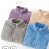 Men Kids Boys Girls Winter Full Zip Up Warm Fleece Jackets Women's Sherpa Jacket Thicken Thermal Outdoor Fluffy Coat Zip Pocket Outwear