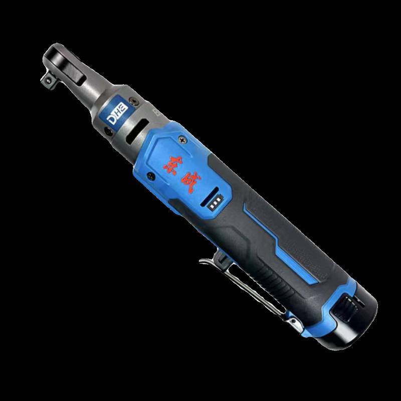 Dongcheng 12V Akku-Winkelschrauber mit Ratsche CN-Stecker (Adapter enthalten)