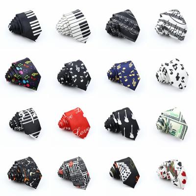 Men's Tie, Black, White, Piano Keys, Necktie, Slim, Narrow, Wedding Party, Tie,Casual Necktie, Gift
