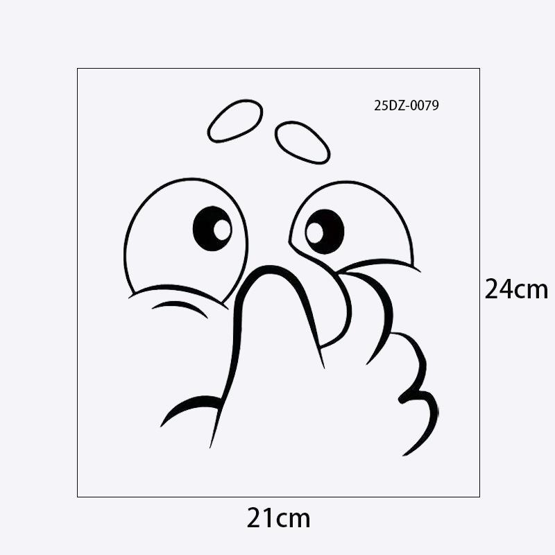 

1pc Funny Bathroom Sticker Cute surprised expression,Self-Adhesive Toilet Decoration,Easy to Apply & Remove Bathroom Decorations