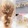 New 3PCS Flower Hairpin Bride Headdress For Women Pearl Mesh U-shaoped Hair Clips Fashion Girls Wedding Hair Accessories Jewelry