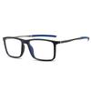Men's Sports Style Eyeglass Frame with TR90 Anti-Blue Light Lenses and Aluminum-Magnesium Legs, Myopia Compatible, Model 5832