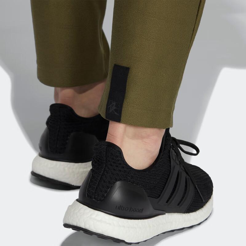 Adidas Wu Ji Series Logo Tape Elastic Waist Zip Pockets Sports Pants Men Bottoms Dark-Olive-Green HE5150