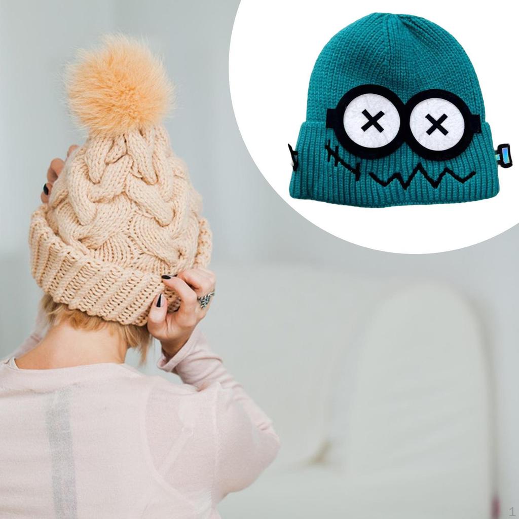 Knitted Winter Funny Fashionable Decorative Headwear Slouchy Knit Hat