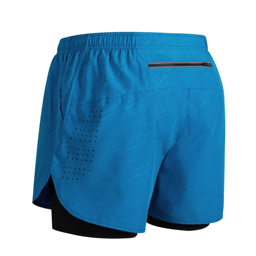 Men's Quick-Dry 2-in-1 Running Sports Shorts with Anti-Exposure Liner