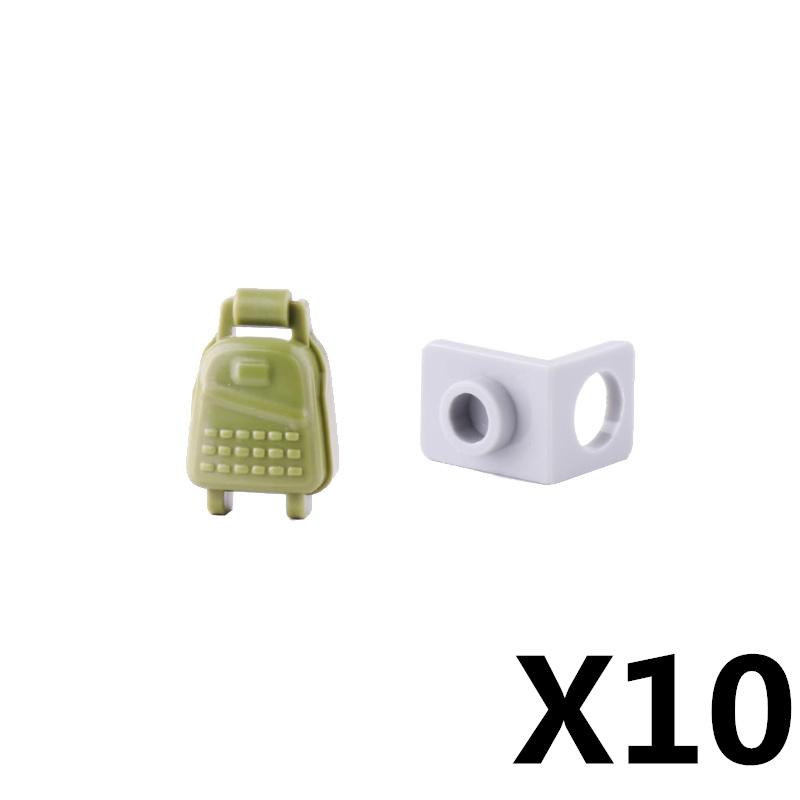 MOC Military Modern Weapon Accessories Building Blocks Character Backpacks Helmets Vests Armors Night Vision Devices Bricks Toy