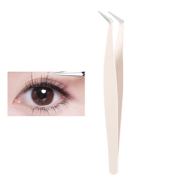 Stainless Steel Eyelash Extension Tweezers Stainless Steel 3D Accurate Clip Eyelashes Tweezers Lash Extensions Tool Makeup Tool