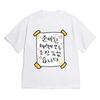 Minimalist Korean Text T-shirt for Women Black Short Sleeve Casual Retro & Versatile Crew Neck Tee with Cute