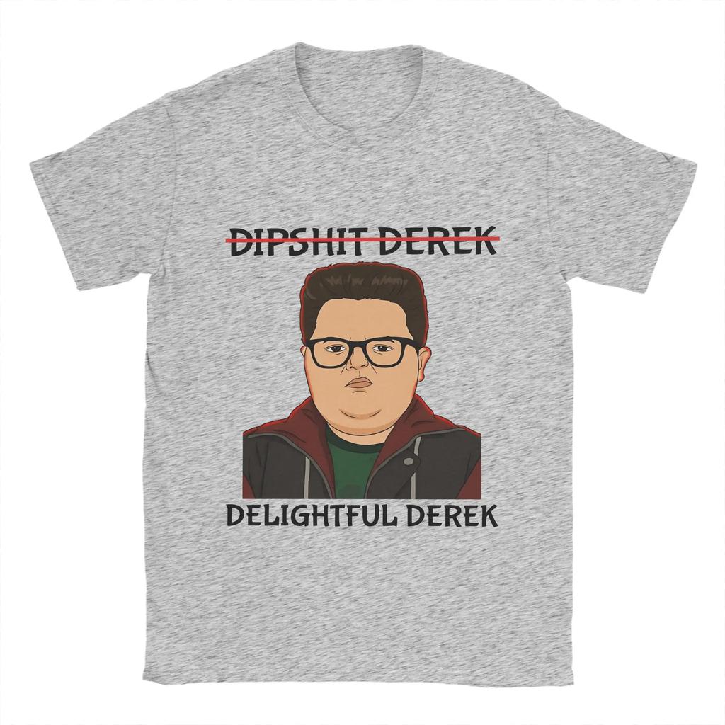 Streetwear TShirt Summer Delightful Derek Retro Hip Hop T Shirts 100 Cotton Tee Shirt for Man Funny Pattern Short Sleeve Tops