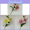 Langer Pu Vierkopf-Lilien Künstlicher Blumenstrauß Für Hochzeit Und Heimdekoration