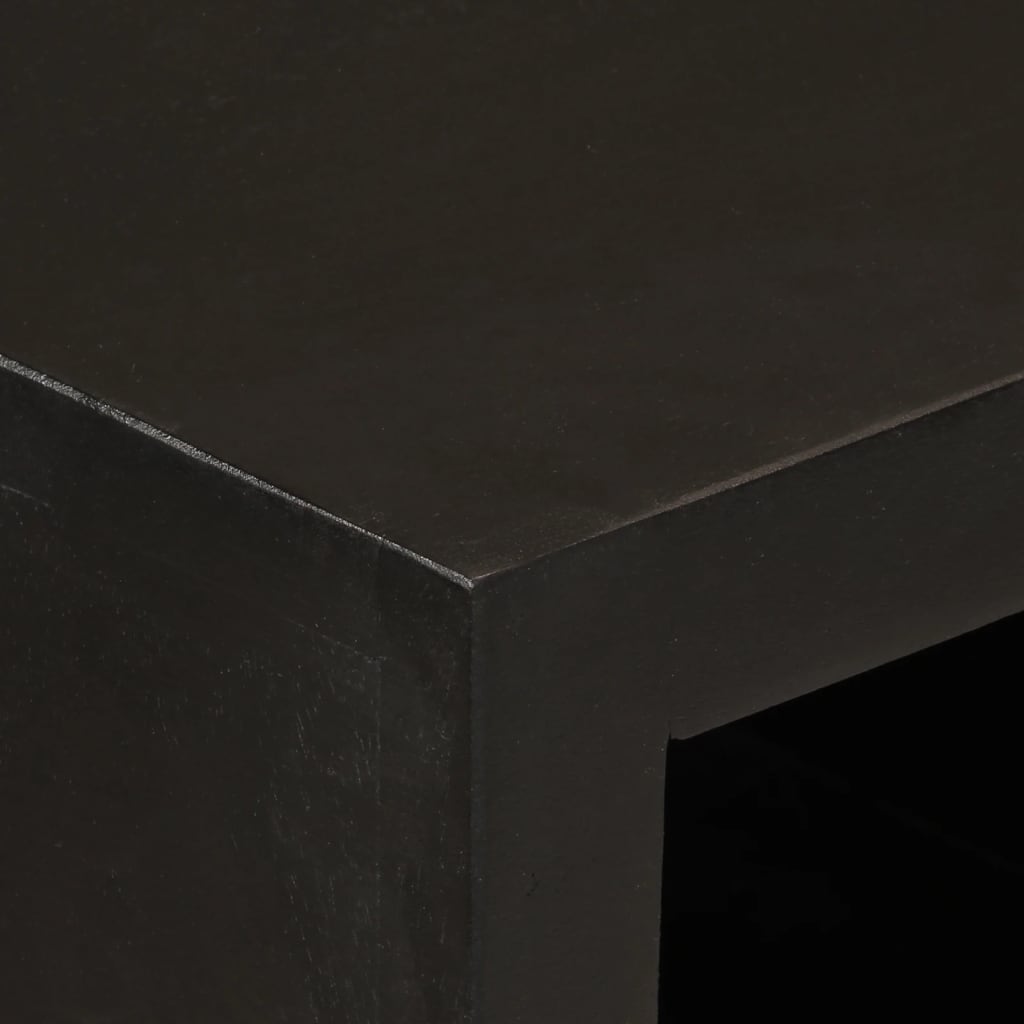 Sideboard Black 55 x 30 x 76 cm Solid Mango Wood and Iron