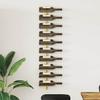 Vidaxl Wall Mount For 10 Wine Bottles, Gold, Metal