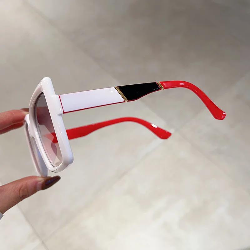 Luxury Brand Designer Oversized Sunglasses Women For Men Vintage Fashion Sun Glasses Popular Punk Big Frame Double Color Shades