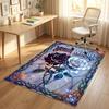 Floral Garden Theme Crystal Velvet Rug Personalized Custom Name Text Soft Floor Mat Home Decor