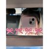 Pink Bowknot Car Rearview Mirror Decoration Sticker