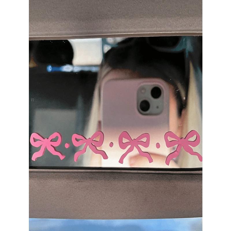 

Розовый бантик наклейка для украшения зеркала заднего вида автомобиля розовый