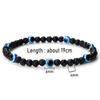 Türkisches blaues Armband mit bösen Augen, 4 mm Mini-Perlen, natürliches Tigerauge, Lavastein, Glücksarmbänder für Frauen und Männer, Schmuck, Pulseras Homme