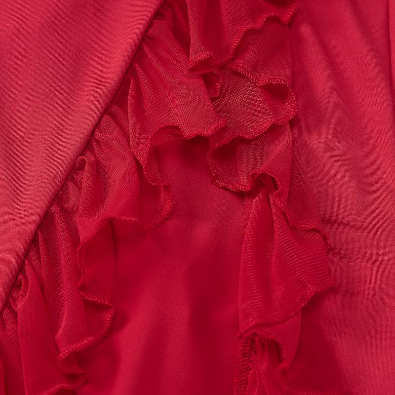 Women Pleated Summer Elegant Women'S Long Skirt Backless Dress Red Long Skirt Elegant Women'S Party Dress