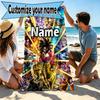 Custom Name Personalized DRAGON BALL Print Beach Towel, for Trip Camping Beach Party Home Decor, Birthday Gift for Family & Friends