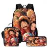 15 Inch One Piece 3-in-1 Backpack Set Unisex for Boys and Girls Age 6-10, Light Weight School Kit with Lunch Bag & Pencil Case