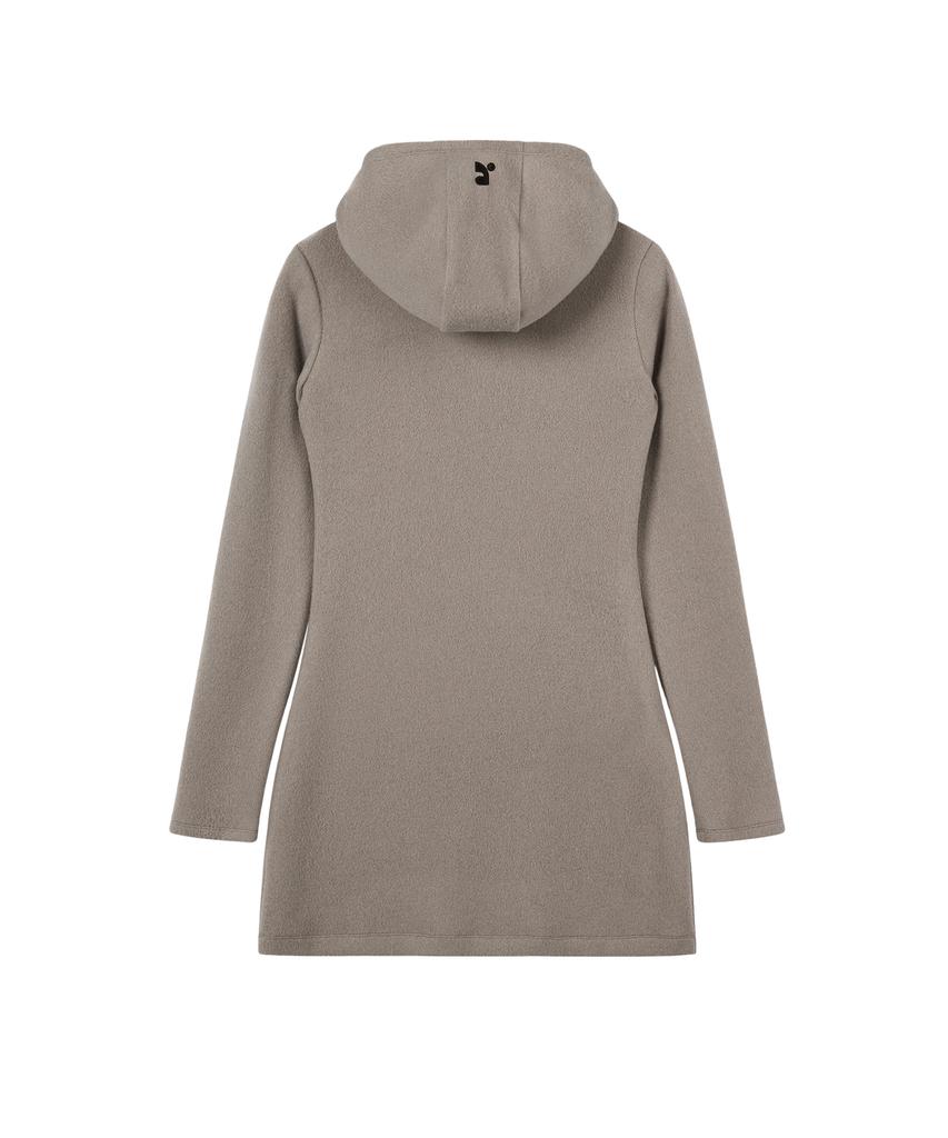 Rest And Recreation Hairy Hood Knit Dress - Beige