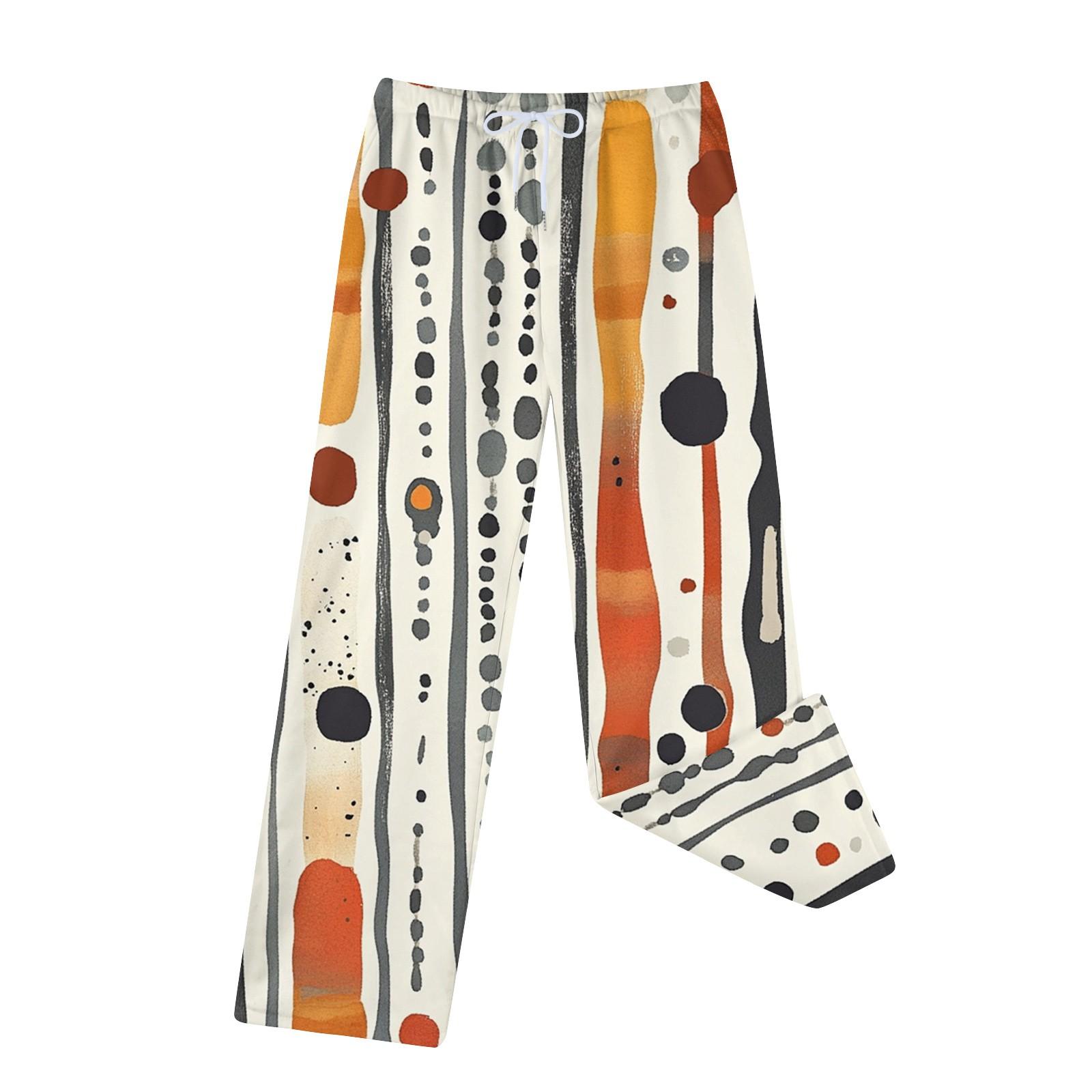 

Women s Winter Fashion Straight Drawstring Plush Thickened Pants With Pockets XXXL