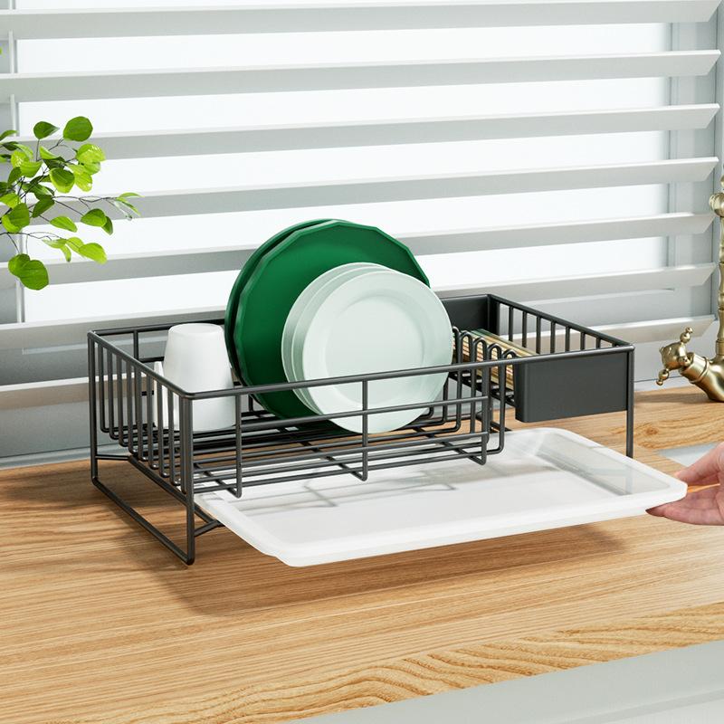 Stainless Steel Kitchen Countertop Drain Basket Bowl and Dish Storage Rack Chopsticks Cage Bowl and Dish Household Storage Rack