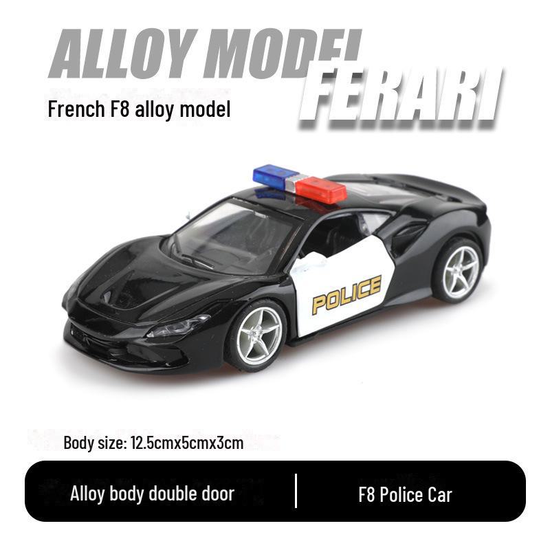 1:36 Pull-Back Alloy Car Model - Lambo G Mustang Police Toy for Kids